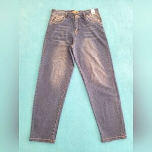 Judy Blue Mid Rise Size L Jeans Relaxed Fit Dad Jeans Whiskering